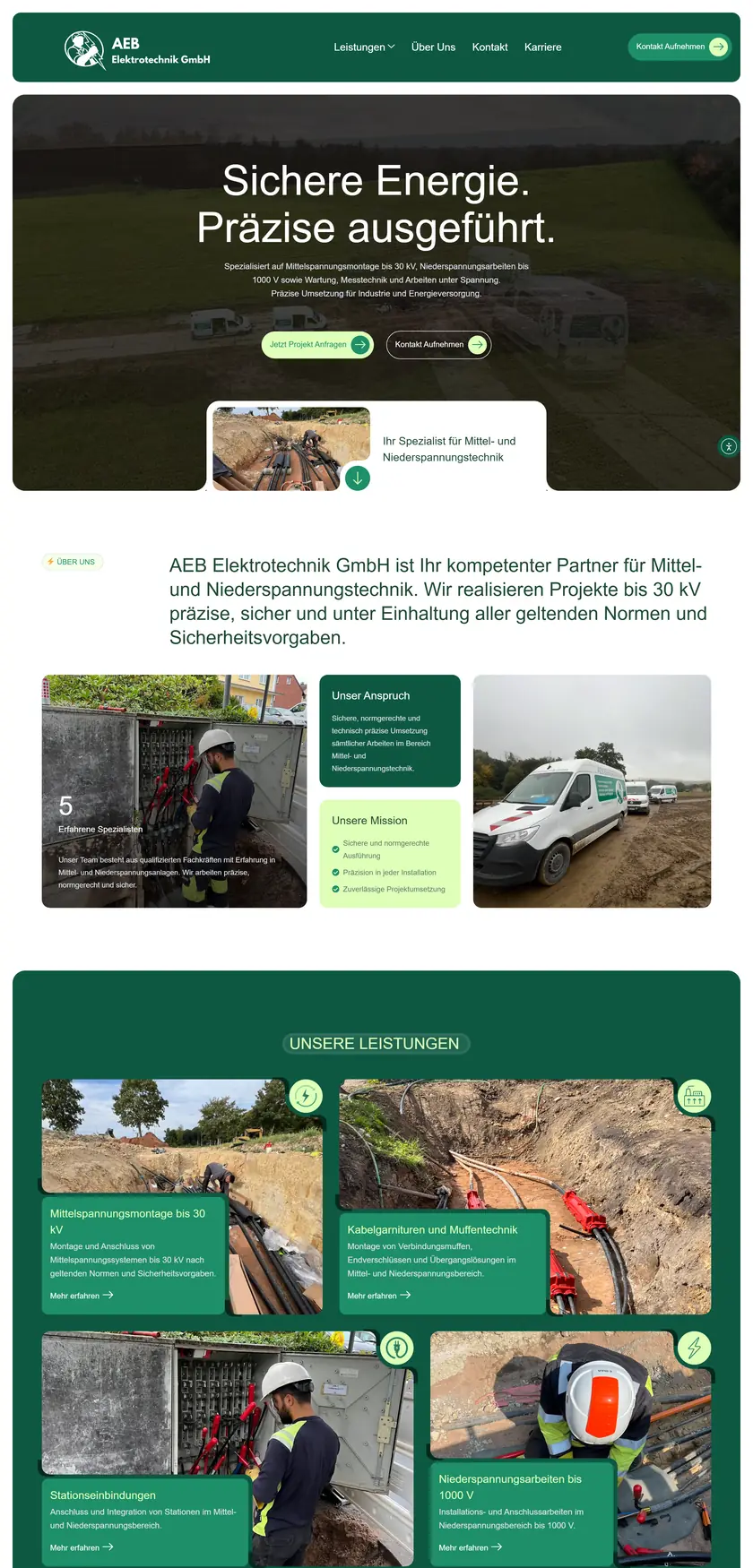 Startseite von AEB Elektrotechnik
