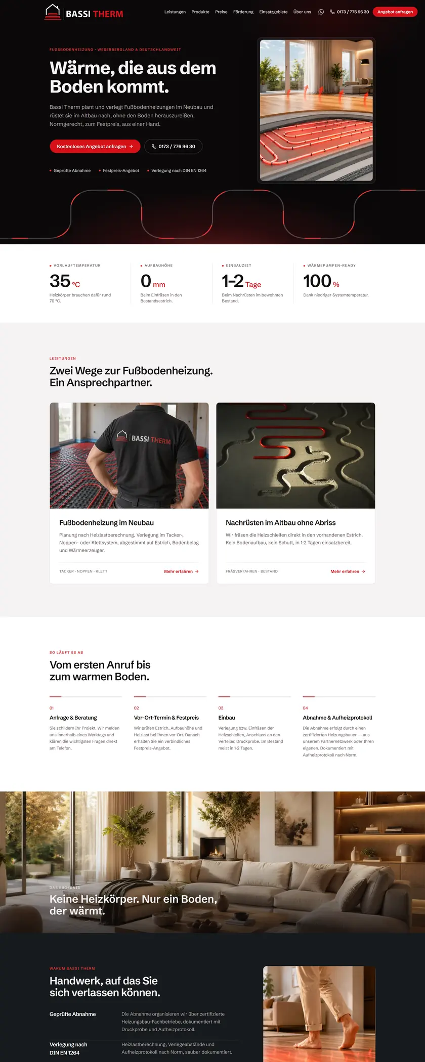 Startseite von Bassi Therm