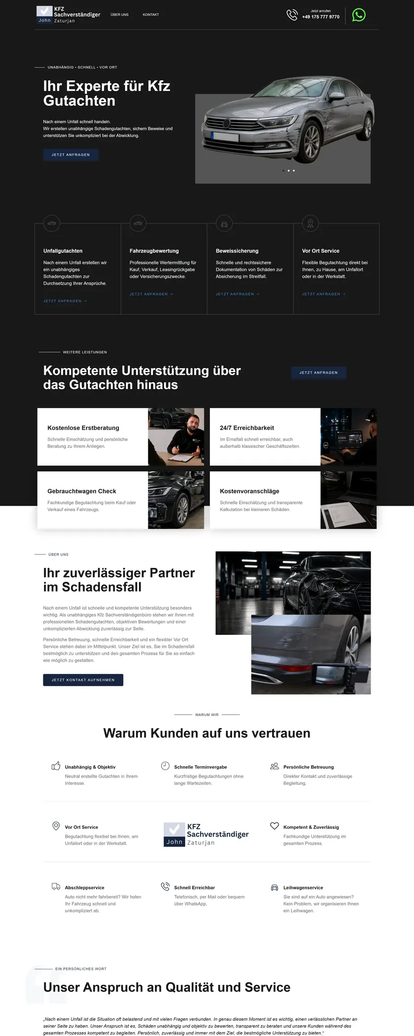Startseite von Kfz-Gutachten Zaturjan