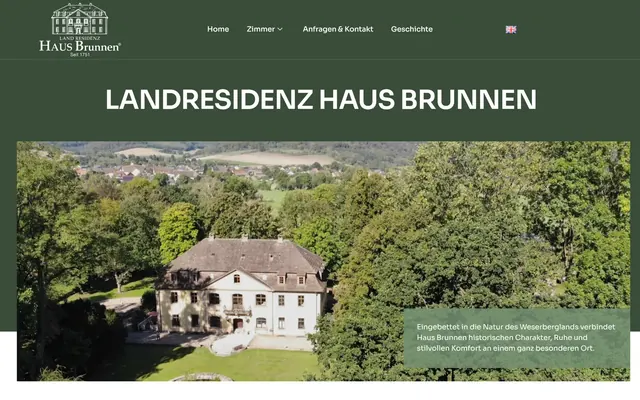 Website für Haus Brunnen aus Godelheim, umgesetzt von ZIGLA