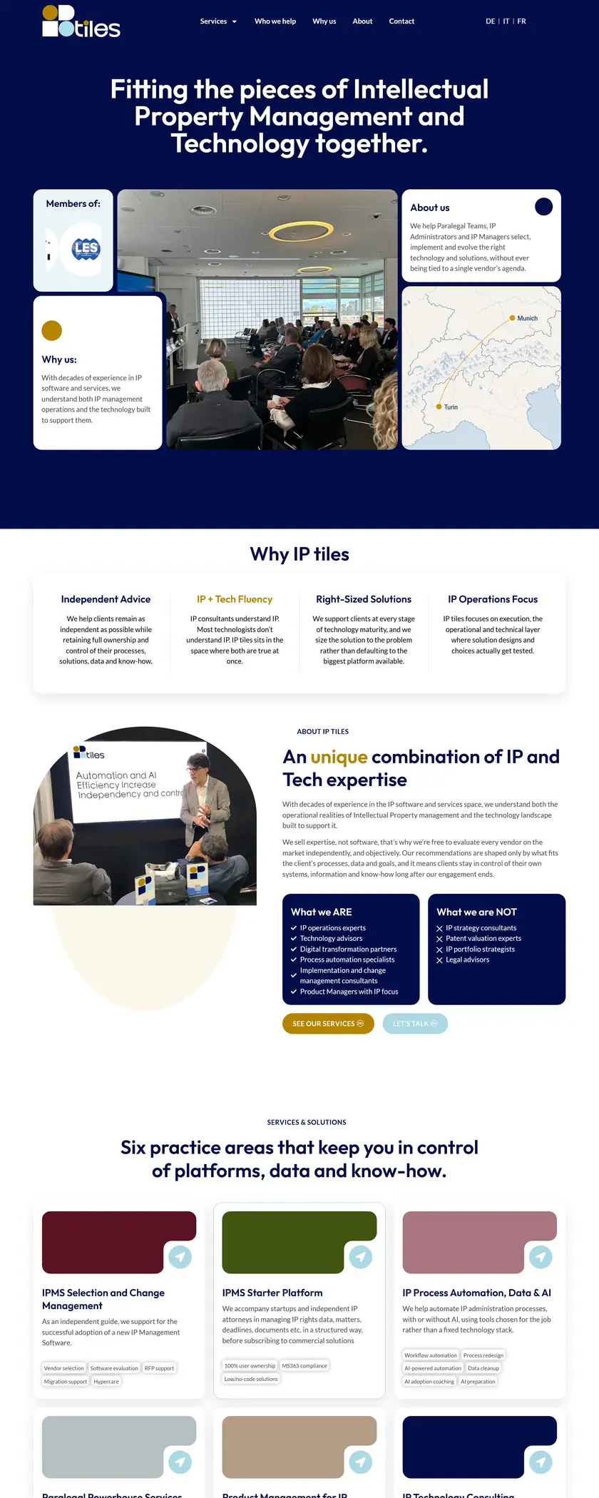 Startseite von IP tiles