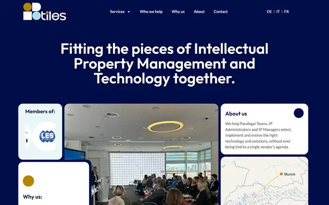 Website für IP tiles, umgesetzt von ZIGLA