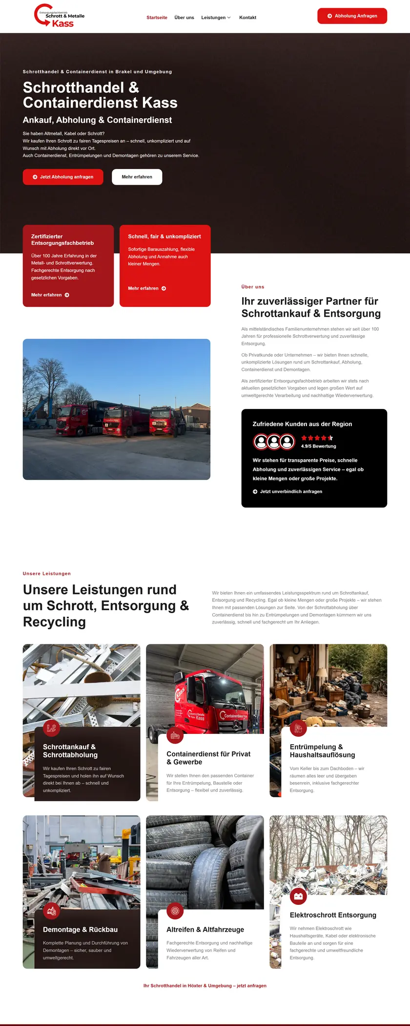 Startseite von Schrotthandel Kass